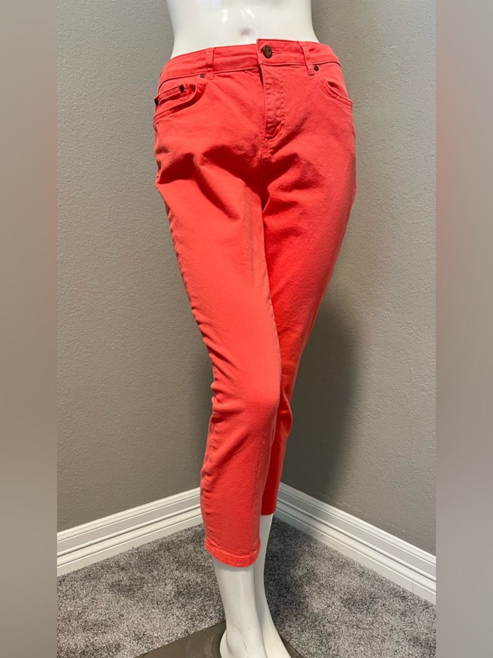 Women’s BODEN  THE CROPPED SOHO SKINNY Coral  High - Rise Jeans Size US6R